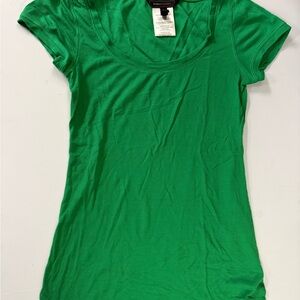BCBGMaxAzria Vibrant Green Short Sleeve Top
